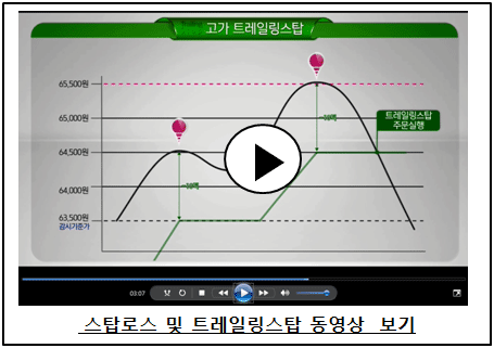 스탑로스 및 트레일링스탑 동영상 보기