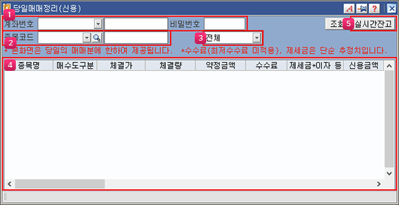 신용 당일매매정리 메인