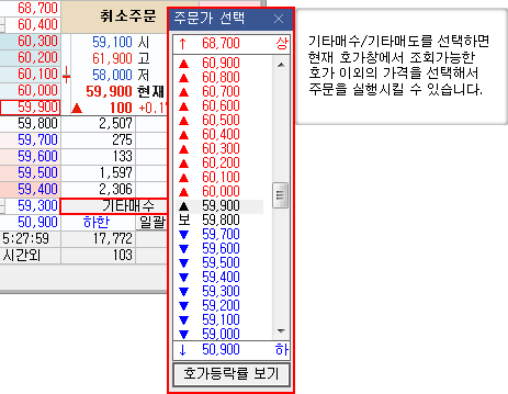 주문가 선택