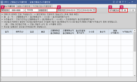 일별선물옵션수익률현황 메인